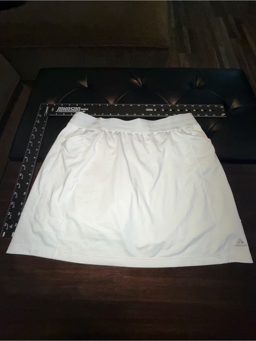 adidas White Women's Athletic Skirt with Subtle Logo